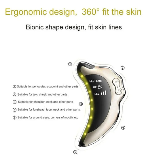 4 Color LED Electric Gua Sha Face Massager