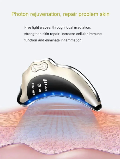 4 Color LED Electric Gua Sha Face Massager